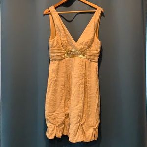 BCBG Maxazria size 12 gold dress